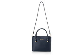 Vince Camuto Bolso Ravenna Dark Blue, Bolso de Piel de Polivinilo Azul Oscuro, Dimensiones 25x10x20 cm